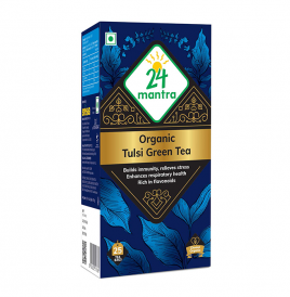 24 Mantra Organic Tulsi Green Tea   Box  37.5 grams
